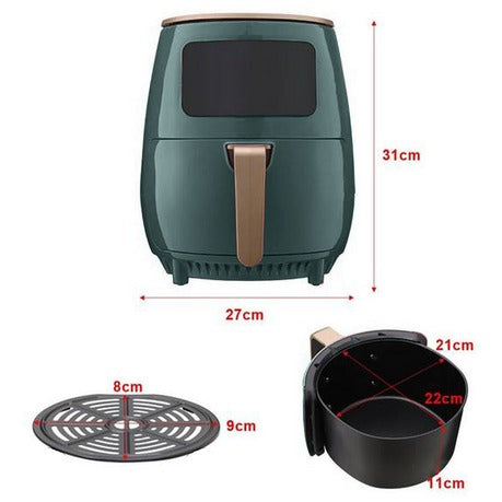 Silver Crest XL Digital Air Fryer Including a Nesting Tongs Set
