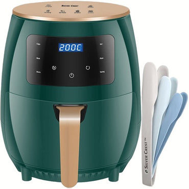 Silver Crest XL Digital Air Fryer Including a Nesting Tongs Set