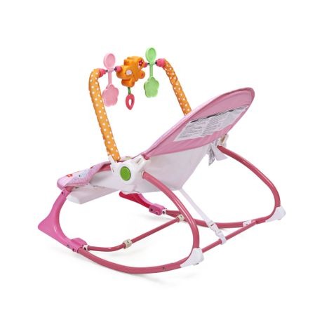 Totland Infant to Toddler Baby Musical Rocker - Pink