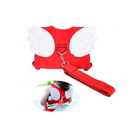 Angle Wings Unisex Kids Anti Lost Belt with Harness - Red