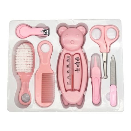 7 in 1 Essential Baby Healthcare & Grooming Kit - Pink
