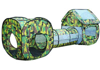 Children's play tent with tunnel