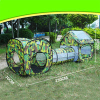 Children's play tent with tunnel