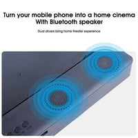 12'' Smartphone Screen Magnifier With Bluetooth Speaker Projector Black