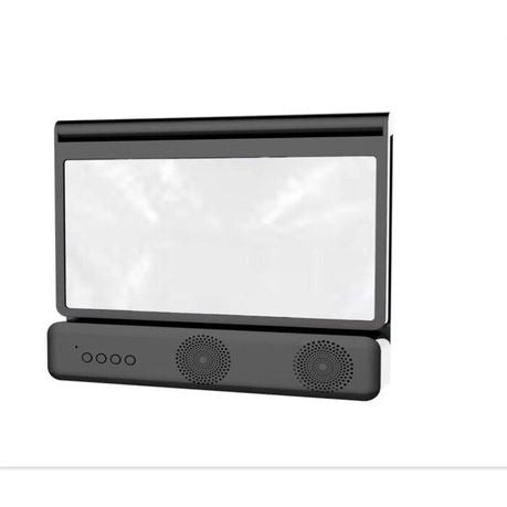 12'' Smartphone Screen Magnifier With Bluetooth Speaker Projector Black