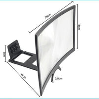 L6 12 Inch Curved Phone Screen Magnifier HD Amplifier with Phone Stand