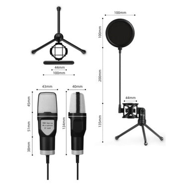Microphone RGB USB Mic Gamer Microphones Wired Streaming Broadcasting