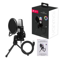 Microphone RGB USB Mic Gamer Microphones Wired Streaming Broadcasting