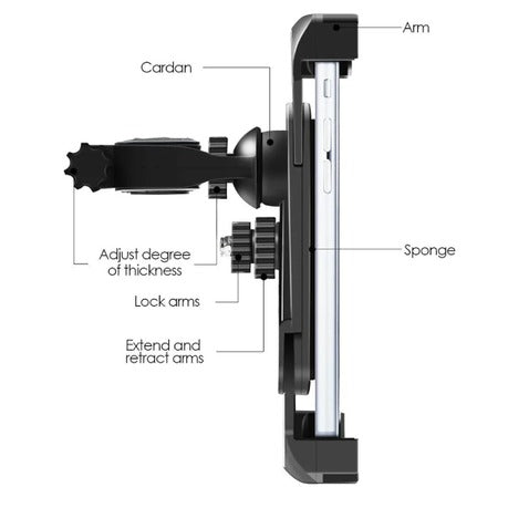 Earldom - ET-EH141 - Bicycle Cellphone Holder - Black