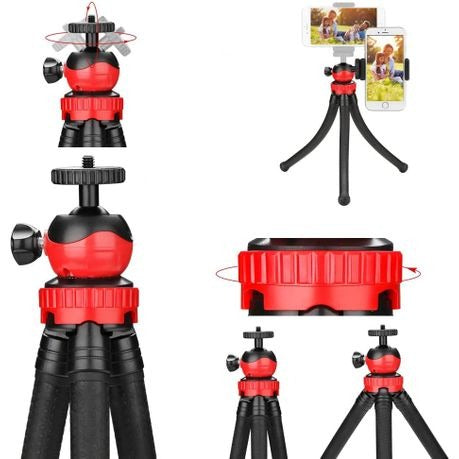 Octopus Tripod with Phone Holder for Phone and Camera-12 inch/ 30.5cm