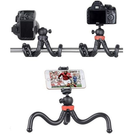 Octopus Tripod with Phone Holder for Phone and Camera-12 inch/ 30.5cm