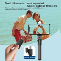 Bluetooth Rotating Selfie Tripod Stick with LED light