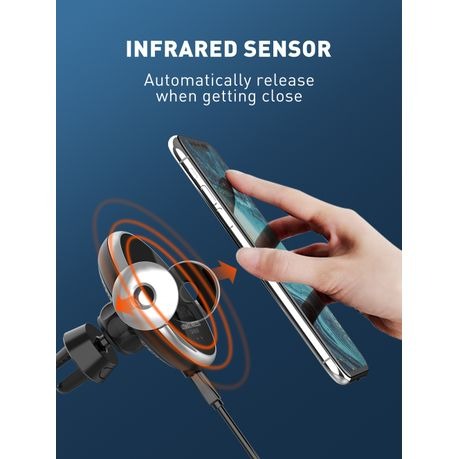 LDNIO MA02 Auto-Clamping Car Phone Mount 10W Wireless Charging