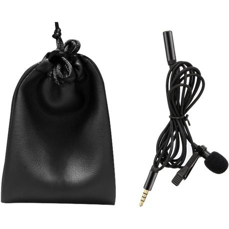 Techme 3.5mm Aux & 3.5mm Jack Lavalier Omni-Directional Microphone with Bag