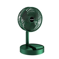 Rechargeable telescopic fan Green