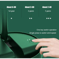 Rechargeable telescopic fan Green