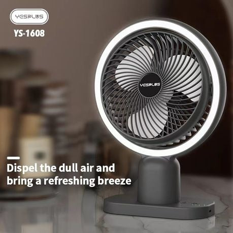 YESPLUS - YS-1608 - Desktop Fill Night Light Circulation Fan - Green