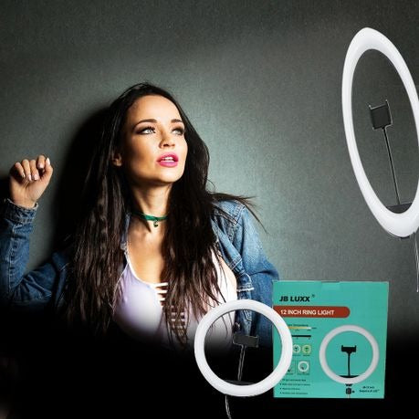 12 Inch Ring Light with 210Cm Tripod Selfie Ring Light For Live /Make up
