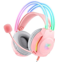 Neon Magic RGB Lighting Noise Reduction Wired Headphon Onikuma X26 3.5mm