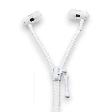 Zipper - Ev-30xsl - Universal - Spuer Bass - Earphones - White