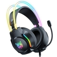 Neon Magic RGB Lighting Noise Reduction Wired Headphon Onikuma X26 3.5mm