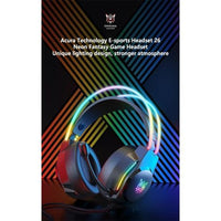 Neon Magic RGB Lighting Noise Reduction Wired Headphon Onikuma X26 3.5mm