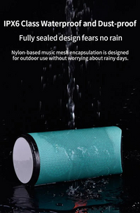 Harwa Portable Wireless Speaker with TF Card Functionality - Turquoise