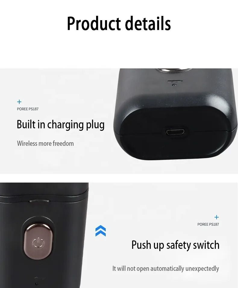 USB Rechargeable Mini Portable Electric Men's Grooming Shaver