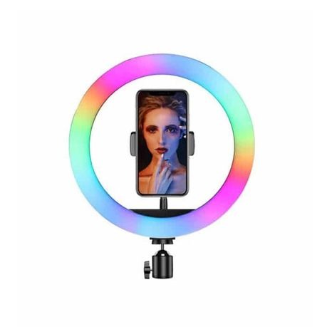 26cm RGB Ring Light & Universal Phone Holder Kit without tripod