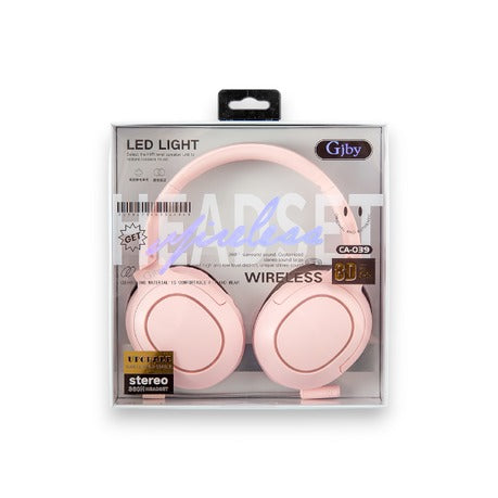 Wireless Rechargeable Stereo Headset With Attachable Mic-GJBY - CA-039