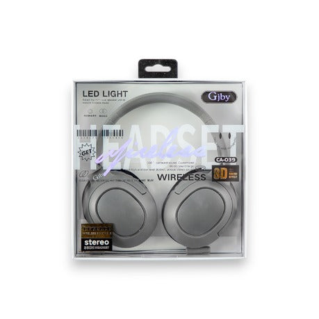 Wireless Rechargeable Stereo Headset With Attachable Mic-GJBY - CA-039