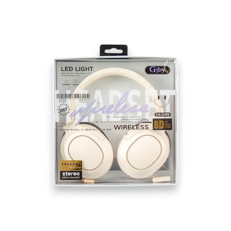 Wireless Rechargeable Stereo Headset With Attachable Mic-GJBY - CA-039