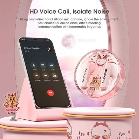 Onikuma - T301 - Wireless Earphones - Pink