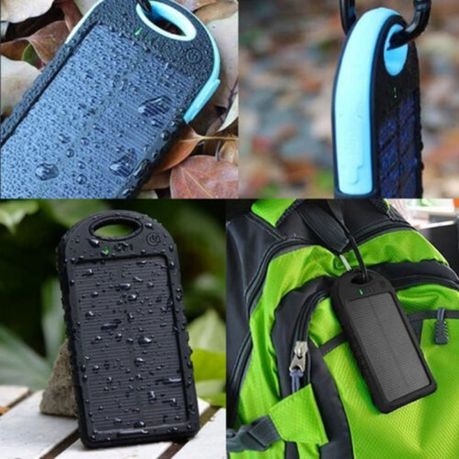 Waterproof Solar Power Bank (4000 MAh) - Shockproof - With Two USB Outputs