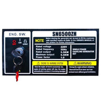 Sunny 4-Stoke Generator 6.5kVA Petrol Battery Key Start 6500W