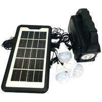 Portable LED Solar Lighting System with 3 Bulbs