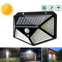 100 LED Motion Sensor Solar Power Security Waterproof Solar Light - 4 Pack