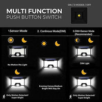 100 LED Motion Sensor Solar Power Security Waterproof Solar Light - 2 Pack