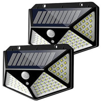 100 LED Motion Sensor Solar Power Security Waterproof Solar Light - 2 Pack