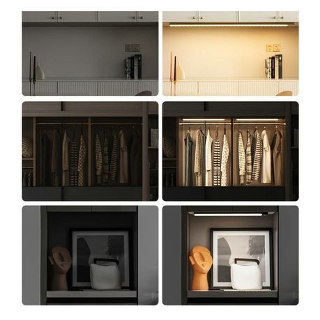 20cm Motion Sensor Intelligent LED USB Rechargeable Magnet Closet LED Light