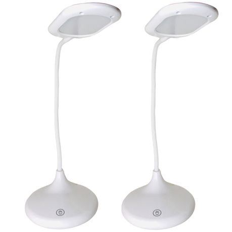 Rechargeable Eye Protect LED Reading Lamp Touch Sensor 360º Twist - 2 Pack