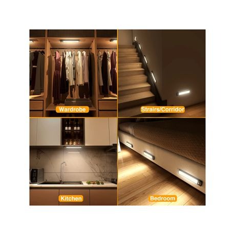 Motion Sensor Intelligent Light Rechargeable Magnet Closet Light - 2 Pack