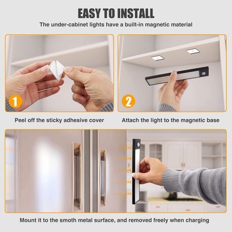 Motion Sensor Intelligent Light Rechargeable Magnet Closet Light - 2 Pack