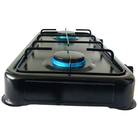 2-Burner Gas Stove with Auto-Ignition