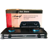 2-Burner Gas Stove with Auto-Ignition