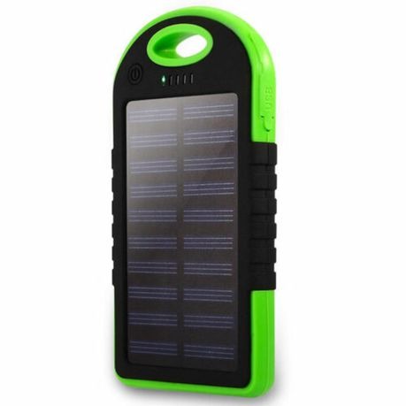 Waterproof Solar Power Bank (4000 MAh) - Shockproof - With Two USB Outputs