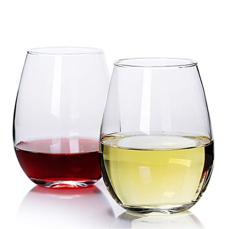 Multifunctional Stemless Wine Glass Tumblers Set of 6 (475ml)
