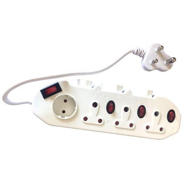 7 Way Multi Plug Power Adaptor & 15m Extension Cord with a 2-Way Multiplug