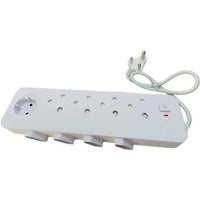 9 Way Multi Plug Power Adaptor, Schucko & Euro