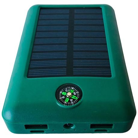 FB 10000mAh Solar Power Bank With LED Light - Green